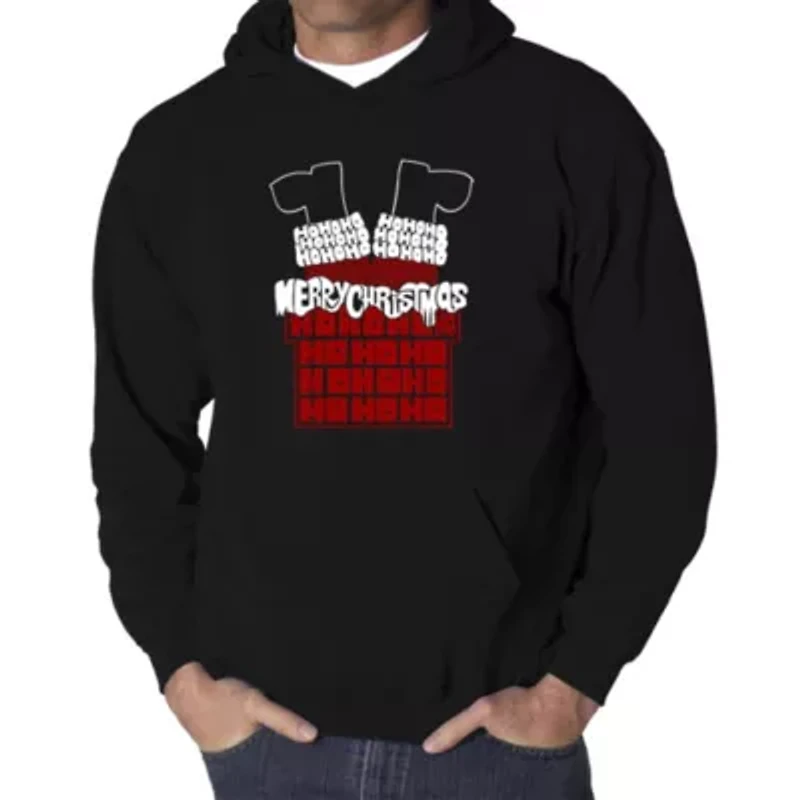 Chimney Santa - Men's Word Art Hooded Sweatshirt