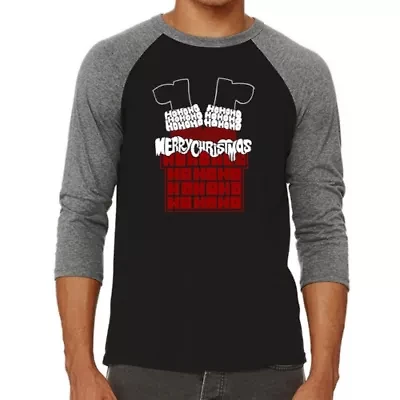 Chimney Santa - Men's Raglan Baseball Word Art T-Shirt