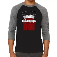 Chimney Santa - Men's Raglan Baseball Word Art T-Shirt