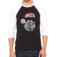 Santa Pics - Men's Raglan Baseball Word Art T-Shirt