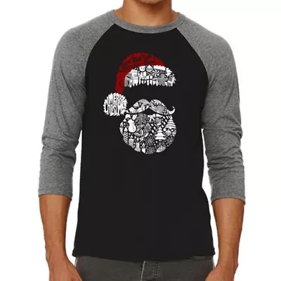 Santa Pics - Men's Raglan Baseball Word Art T-Shirt