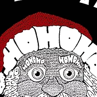 Peeking Santa - Men's Word Art Hooded Sweatshirt