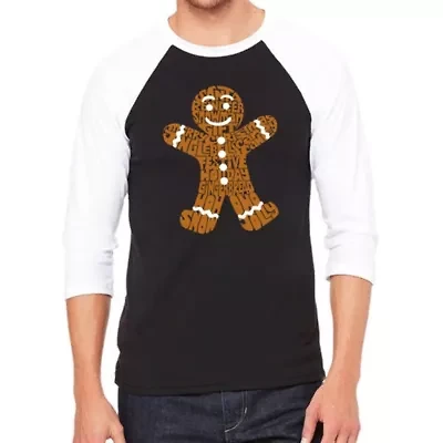 Gingerbread - Men's Raglan Baseball Word Art T-Shirt