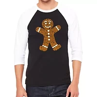 Gingerbread - Men's Raglan Baseball Word Art T-Shirt