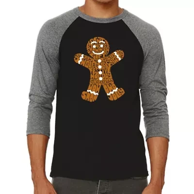 Gingerbread - Men's Raglan Baseball Word Art T-Shirt