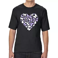 Butterfly Heart - Men's Tall and Long Word Art T-Shirt