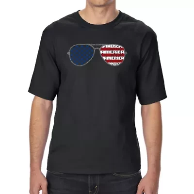 Americana Sunglasses - Men's Tall and Long Word Art T-Shirt
