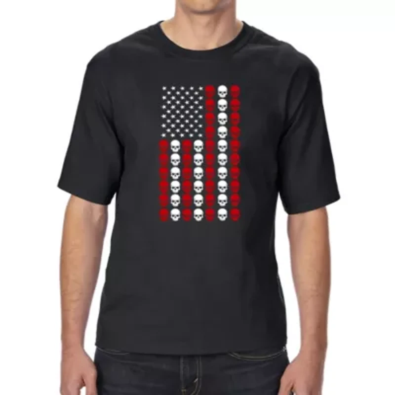 Skull Flag - Men's Tall and Long Word Art T-Shirt