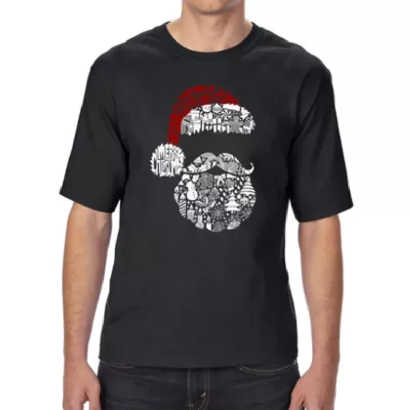 Santa Pics - Men's Tall and Long Word Art T-Shirt