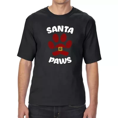 Santa Paws - Men's Tall and Long Word Art T-Shirt
