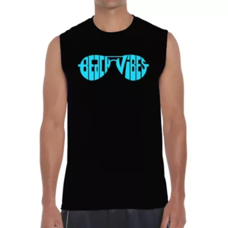 Beach Vibes - Men's Word Art Sleeveless T-Shirt