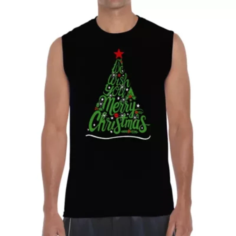 We Wish You A Merry Christmas - Men's Word Art Sleeveless T-Shirt
