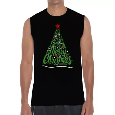 We Wish You A Merry Christmas - Men's Word Art Sleeveless T-Shirt