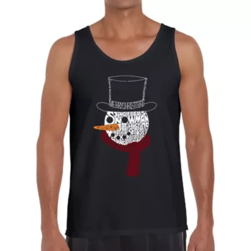 Snowman Face - Men's Word Art Tank Top