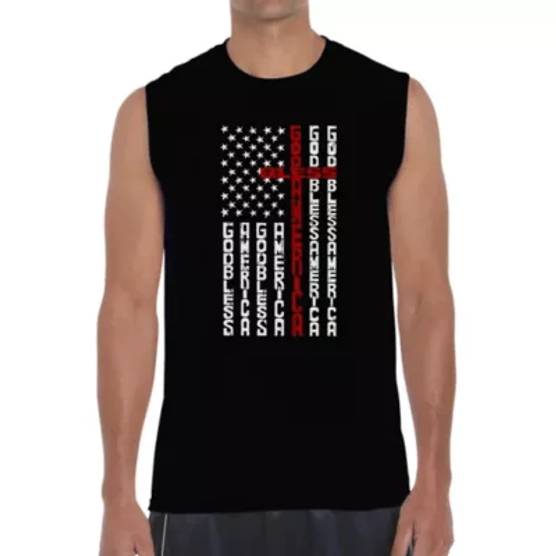 Cross Flag - Men's Word Art Sleeveless T-Shirt