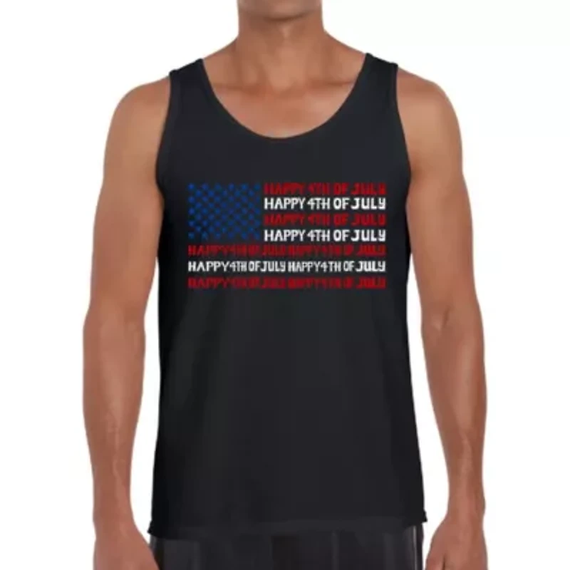 Happy 4th of July - Men's Word Art Tank Top
