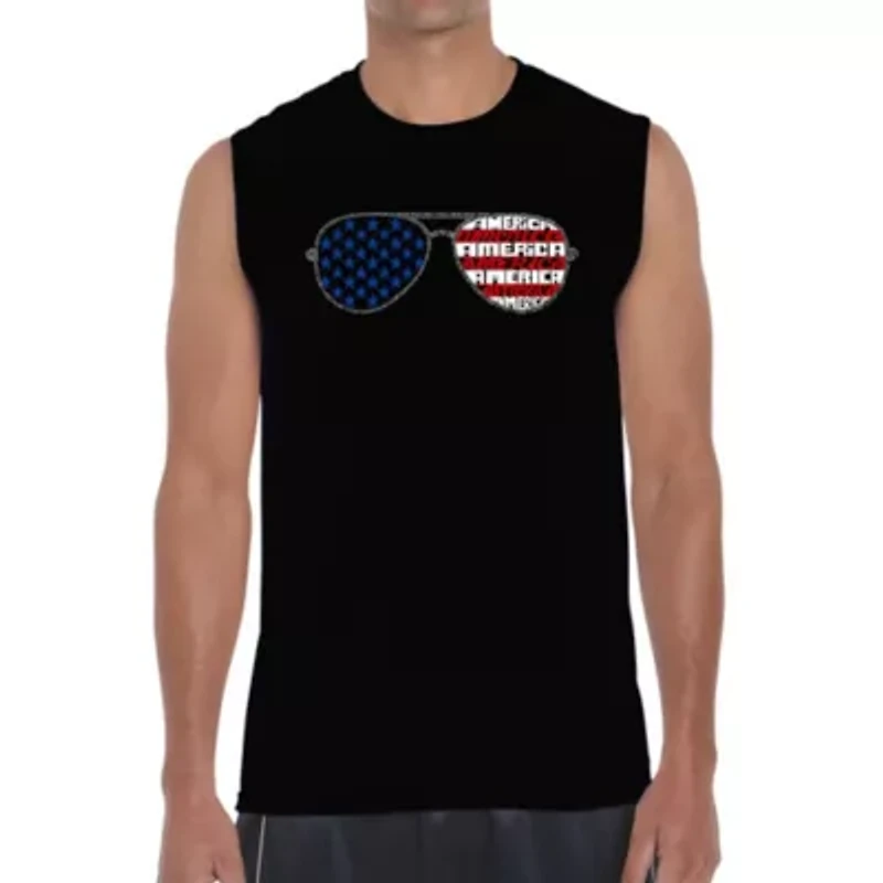 Americana Sunglasses - Men's Word Art Sleeveless T-Shirt