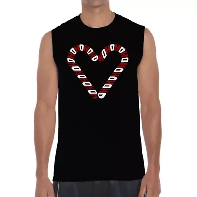 Candy Canes - Men's Word Art Sleeveless T-Shirt