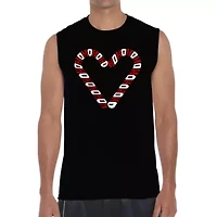 Candy Canes - Men's Word Art Sleeveless T-Shirt