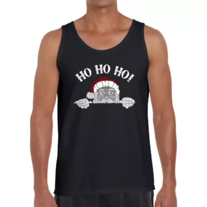 Peeking Santa - Men's Word Art Tank Top