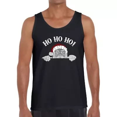 Peeking Santa - Men's Word Art Tank Top