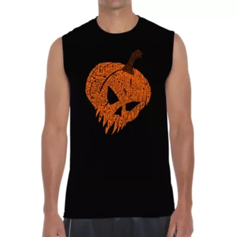 Evil Pumpkin - Men's Word Art Sleeveless T-Shirt
