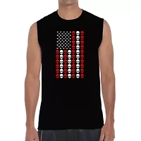 Skull Flag - Men's Word Art Sleeveless T-Shirt
