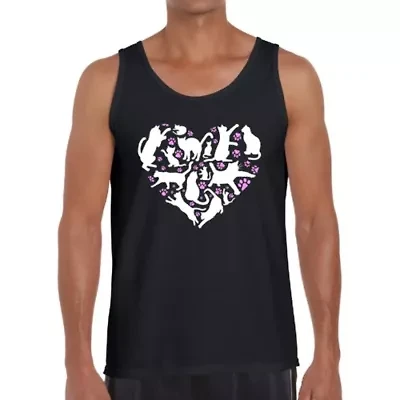 Cat Heart - Men's Word Art Tank Top