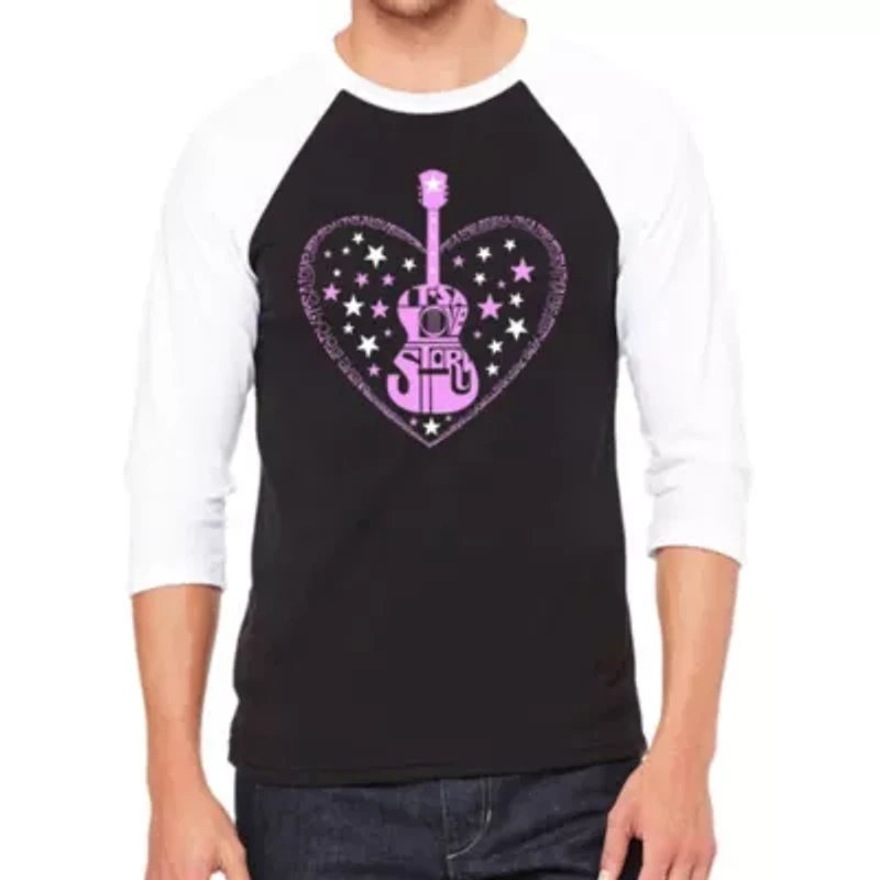 It's A Love Story - Men's Raglan Baseball Word Art T-Shirt