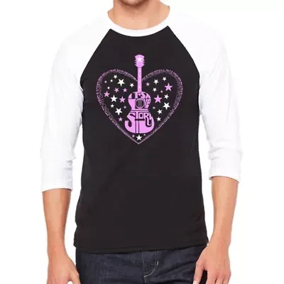 It's A Love Story - Men's Raglan Baseball Word Art T-Shirt