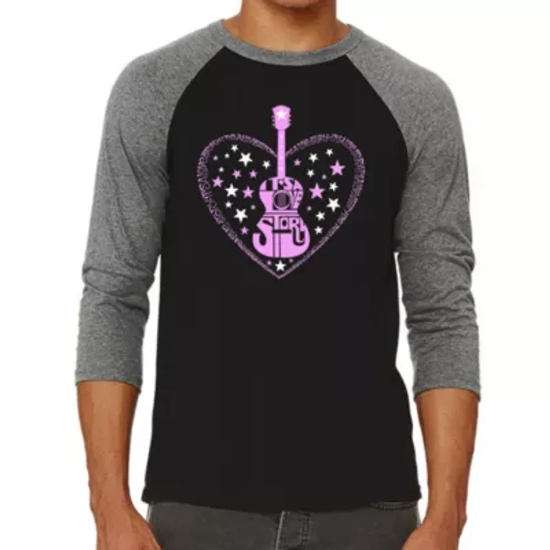 It's A Love Story - Men's Raglan Baseball Word Art T-Shirt