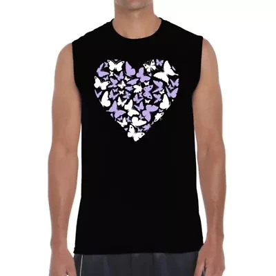 Butterfly Heart - Men's Word Art Sleeveless T-Shirt
