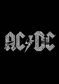 Word Art Tall T-Shirt - ACDC