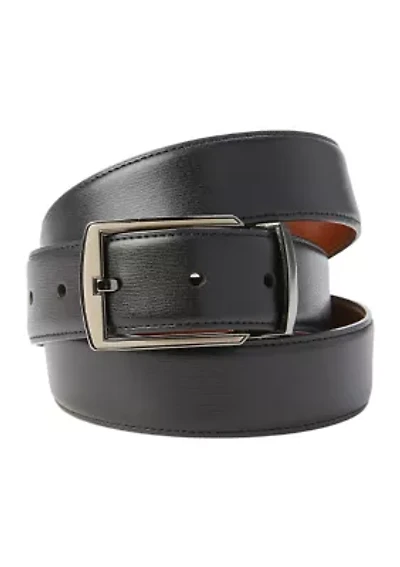 Black Texture Reversible Belt