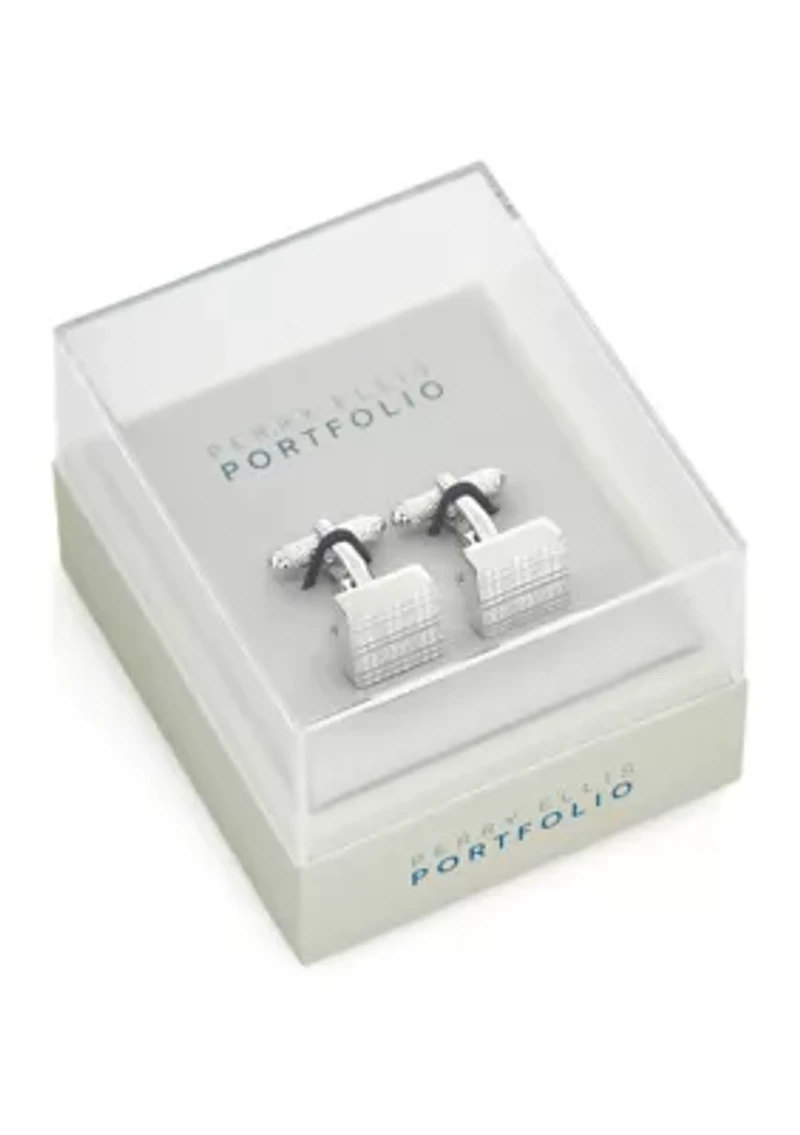 Men's Square Plaid Cuff Links