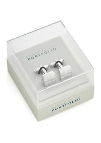 Men's Square Plaid Cuff Links