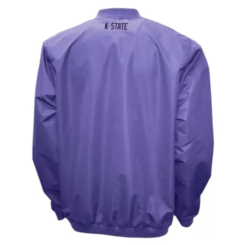 NCAA Franchise Club Kansas State Wildcats Big Logo Windshell V-Neck Pullover Jacket