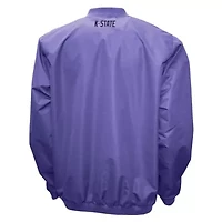 NCAA Franchise Club Kansas State Wildcats Big Logo Windshell V-Neck Pullover Jacket