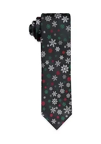 Red Shaded Snowflakes Tie
