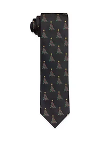 Black Artsy Tree Tie