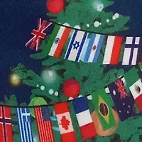Navy Merry Christmas Tree Tie