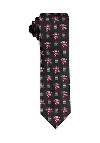 Black Ho Ho Ho Santa Tie