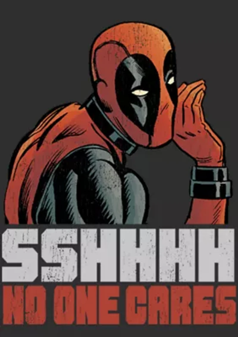 Big & Tall Deadpool No One Cares Short Sleeve Graphic T-Shirt
