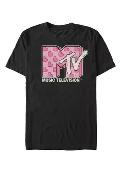 Mtv Heart Diagonal Graphic T-Shirt
