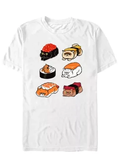Sushi Persian Cat Graphic T-Shirt