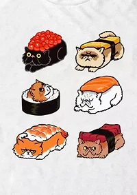 Sushi Persian Cat Graphic T-Shirt