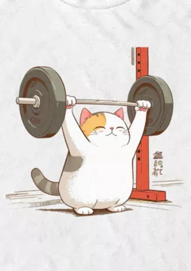 Fitness Cat Graphic T-Shirt