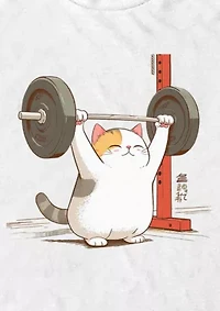 Fitness Cat Graphic T-Shirt