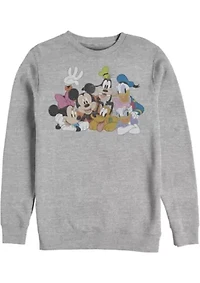 Mickey Group Graphic Crew Fleece Sweatshirt