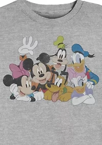 Mickey Group Graphic Crew Fleece Sweatshirt